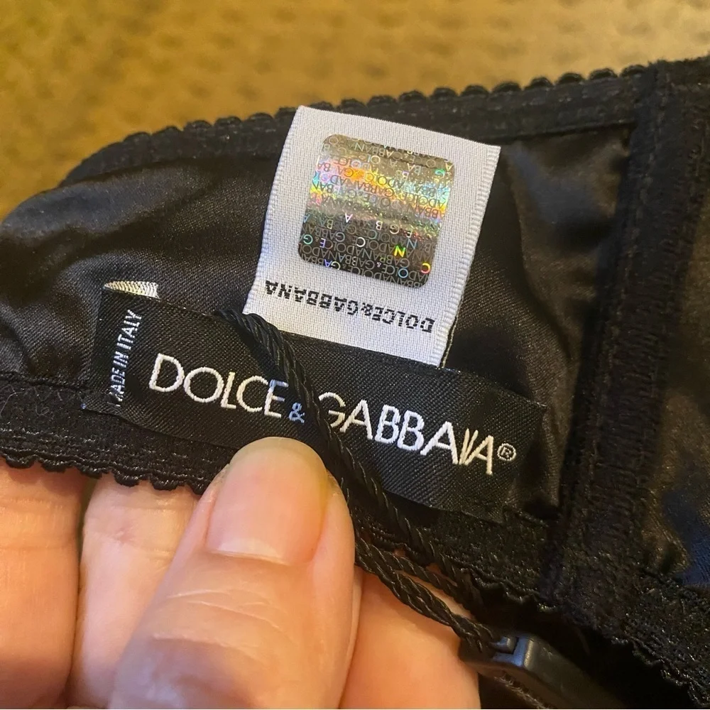 NWT~Dolce & Gabbana Black Silk Blend Bra Size 34B-Made in Italy